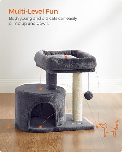 Smoky gray kitten condo with sisal rope — photo 3