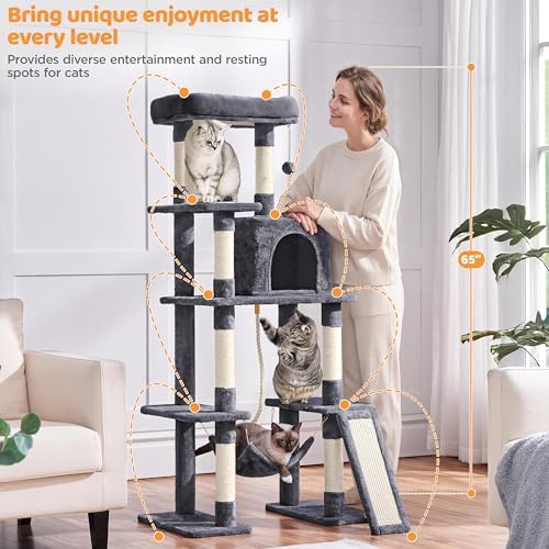 Sturdy large cat tower with hammock — photo 3