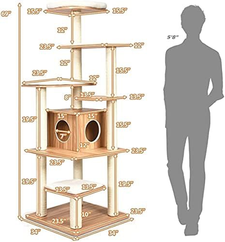 Tall modern wood tower with washable cushions — photo 3