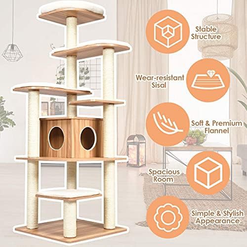 Tall modern wood tower with washable cushions — photo 4