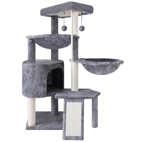 Three Layer Cat Tree with Cat Condo and Two Hammocks — photo 4