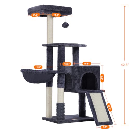 Cat Tree with Cat Self Groomer Brush — photo 3