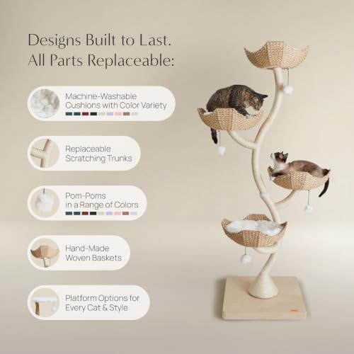 Tall luxury modern cat tree condo — photo 3