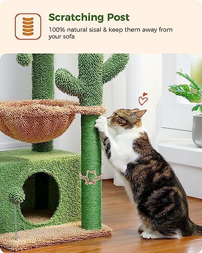 Green cactus cat tree for kittens — photo 3