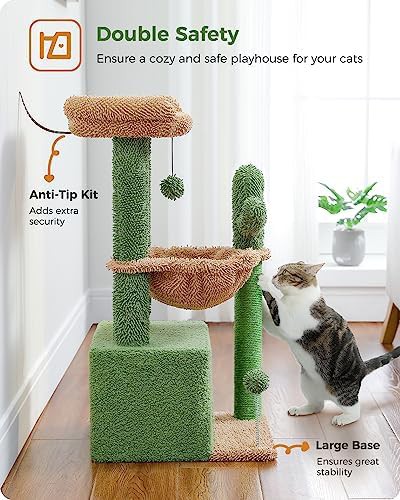 Green cactus cat tree for kittens — photo 5