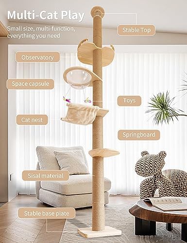 Adjustable floor to ceiling sisal rope tree — photo 4