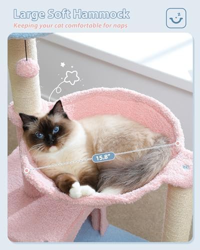 Pink flower tower with metal hammock — photo 4