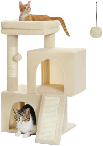 Small cat tower with two private condos