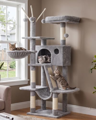 Cat Tree Tower with Padded Platform Bed