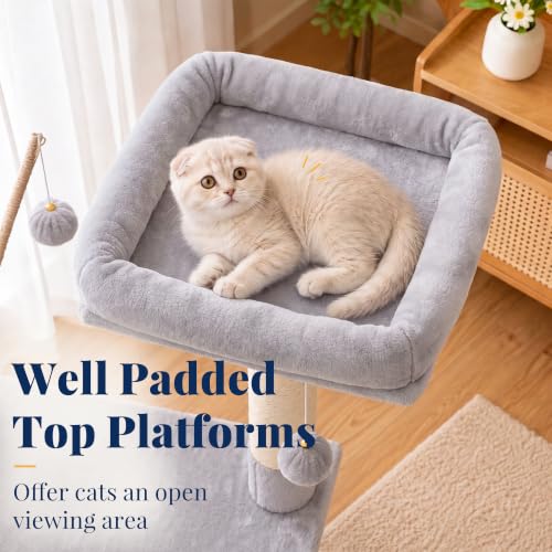 Cat Tree Tower with Padded Platform Bed — photo 4