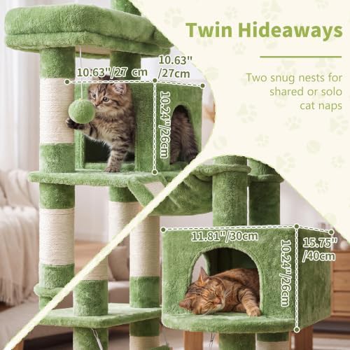 Tall grey cat tower with two perches — photo 3