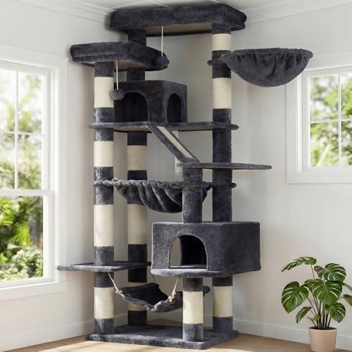 Tall dark grey tower with dual perches