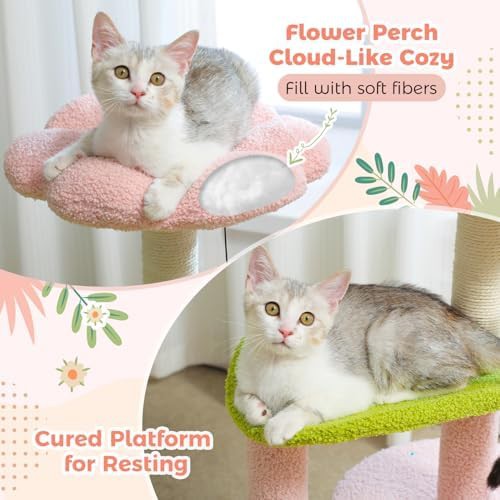 Small pink flower tower with curved bed — photo 4