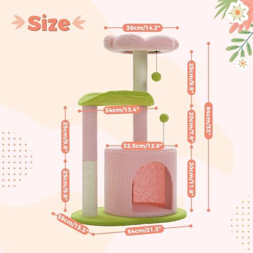 Small pink flower tower with curved bed — photo 5