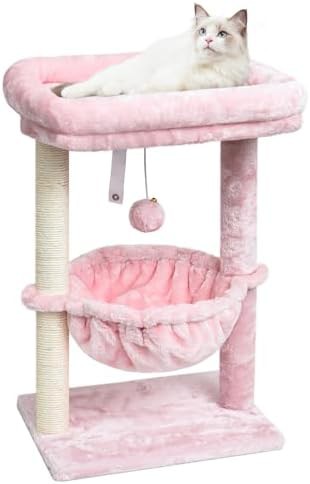 Small pink activity tower for kittens