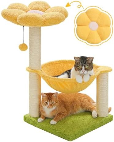Yellow flower tower with large hammock