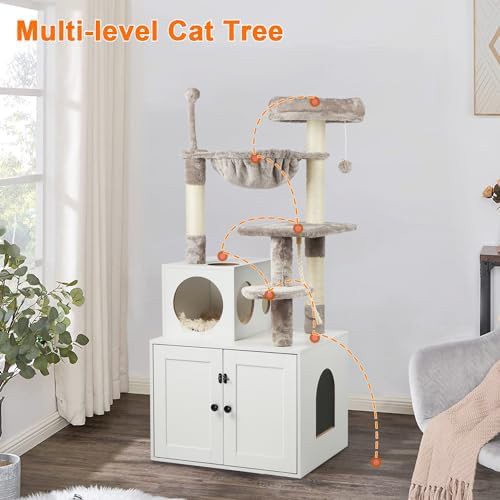 White modern litter box enclosure bundle — photo 3