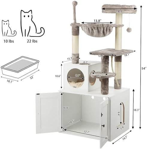 White modern litter box enclosure bundle — photo 5