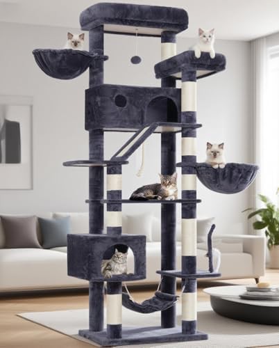 Tall tower for multiple large cats
