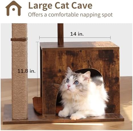 Retro modern small wooden cat condo — photo 4