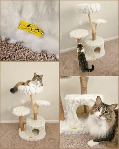 Modern cloud solid wood cat tower — photo 4