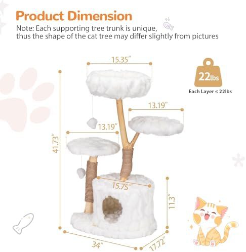 Modern cloud solid wood cat tower — photo 5