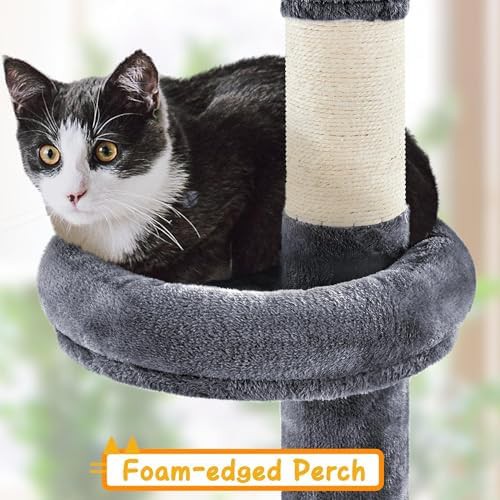 Floor to ceiling adjustable gray cat tower — photo 3