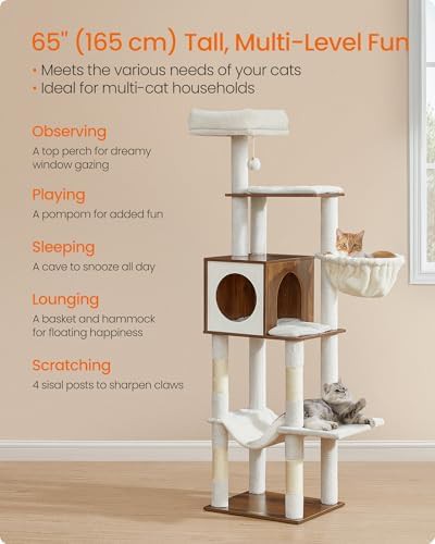 Extra tall scratching tower with integrated hammock — photo 3