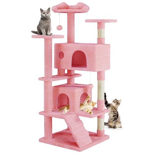 54-inch Cat Tree Tower with Scratching Posts