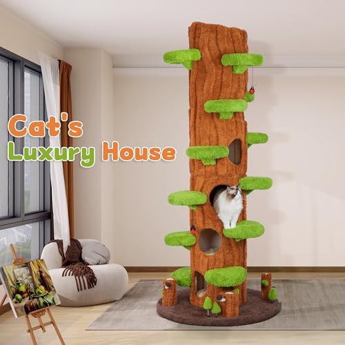 Tall multi level cat playhouse with condo — photo 3