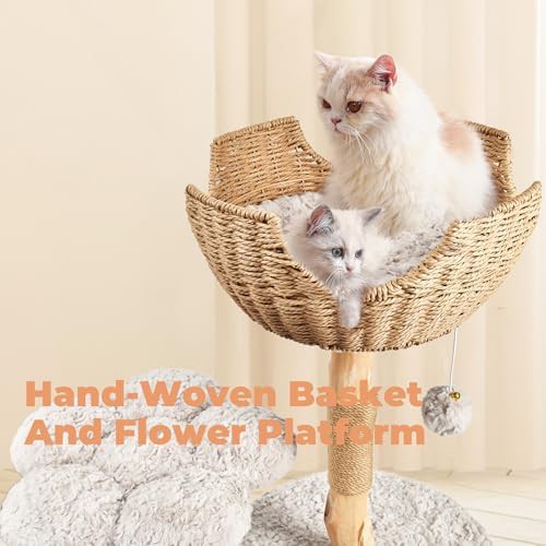 Gray wood tower with flower platforms — photo 4