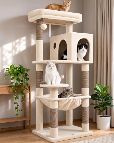 Cat Tree Tower with Scratching Post for Indoor Cats
