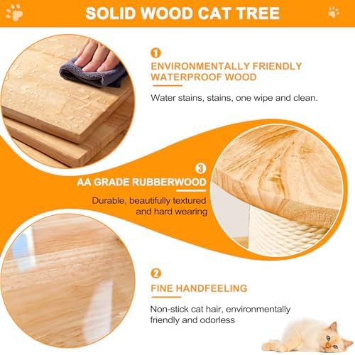 Solid wood tower for large cats — photo 5