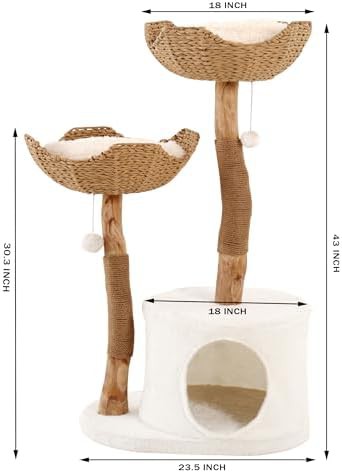 Natural wood branch tree with baskets — photo 4