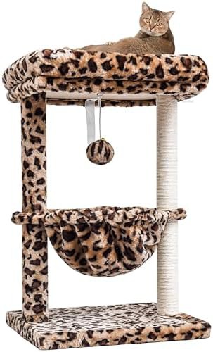 Cheetah leopard print kitten tower