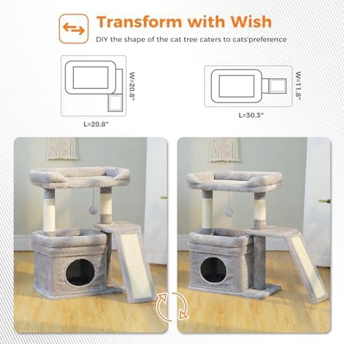 Gray aesthetic small cat tower — photo 5