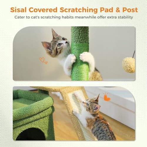 Green small activity tower for kittens — photo 4