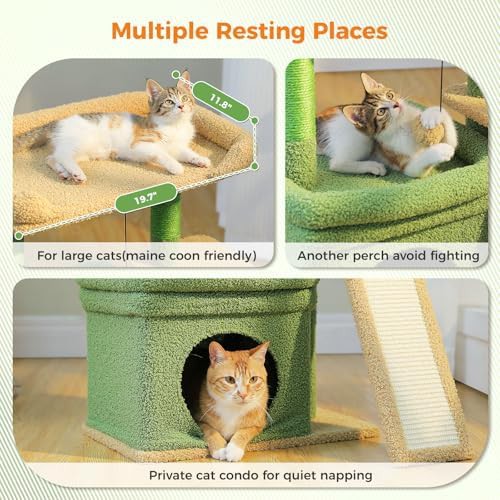 Green small activity tower for kittens — photo 5