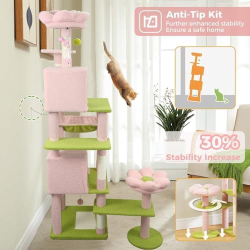 Tall pink flower tower with hammock — photo 4