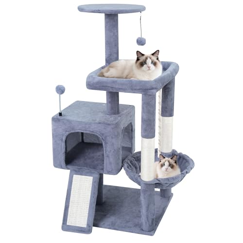 37.5" All-in-One Cat Tree Tower with Scratching Board & Posts Cozy