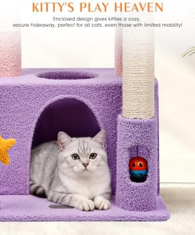 Corner fit kitten tower with condo — photo 4