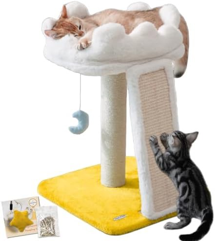 Small cloud cat tower with soft bed