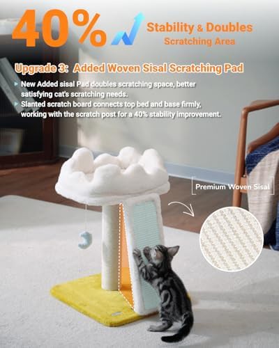 Small cloud cat tower with soft bed — photo 5