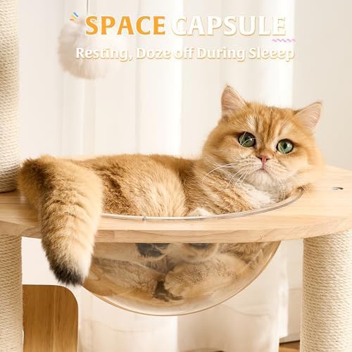 Solid wood 36.6 inch modern cat tree — photo 4