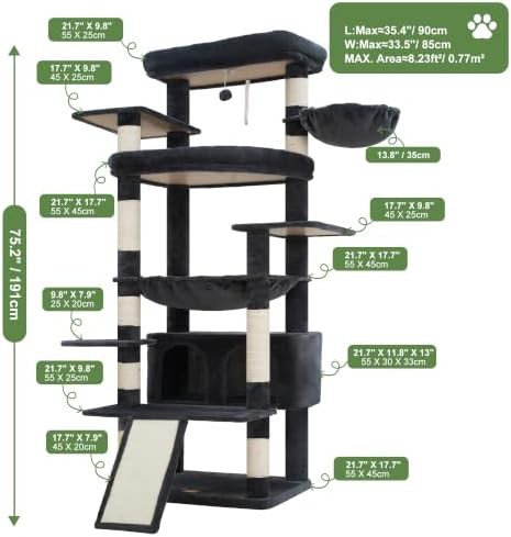 Plush multi level tower for large cats — photo 5