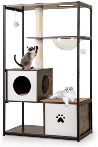 Modern metal frame tree with space capsule