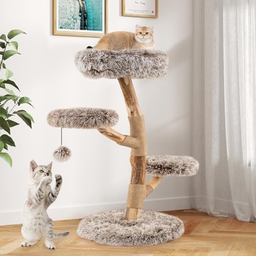 Solid wood modern multi level kitten tree — photo 3