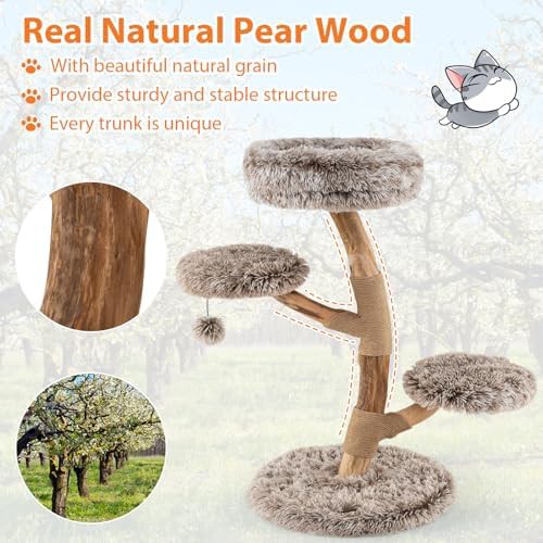 Solid wood modern multi level kitten tree — photo 5