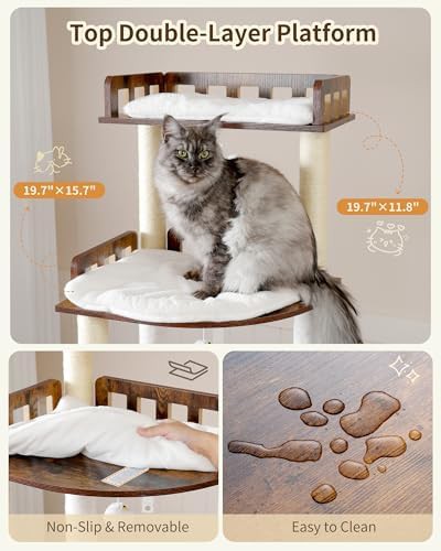 Modern wood tall tower for large cats — photo 4