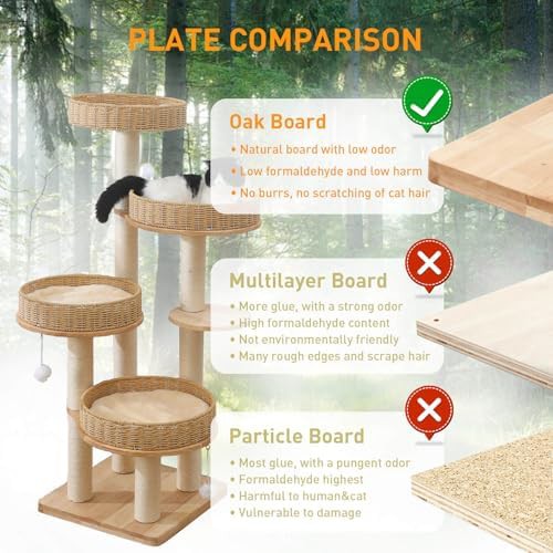 Modern solid wood climbing cat tower — photo 4